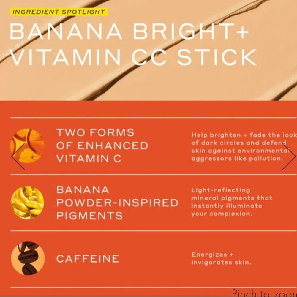 Ole Henriksen Banana Bright Vitamin CC Stick In Apricot Medium To Medium Deep